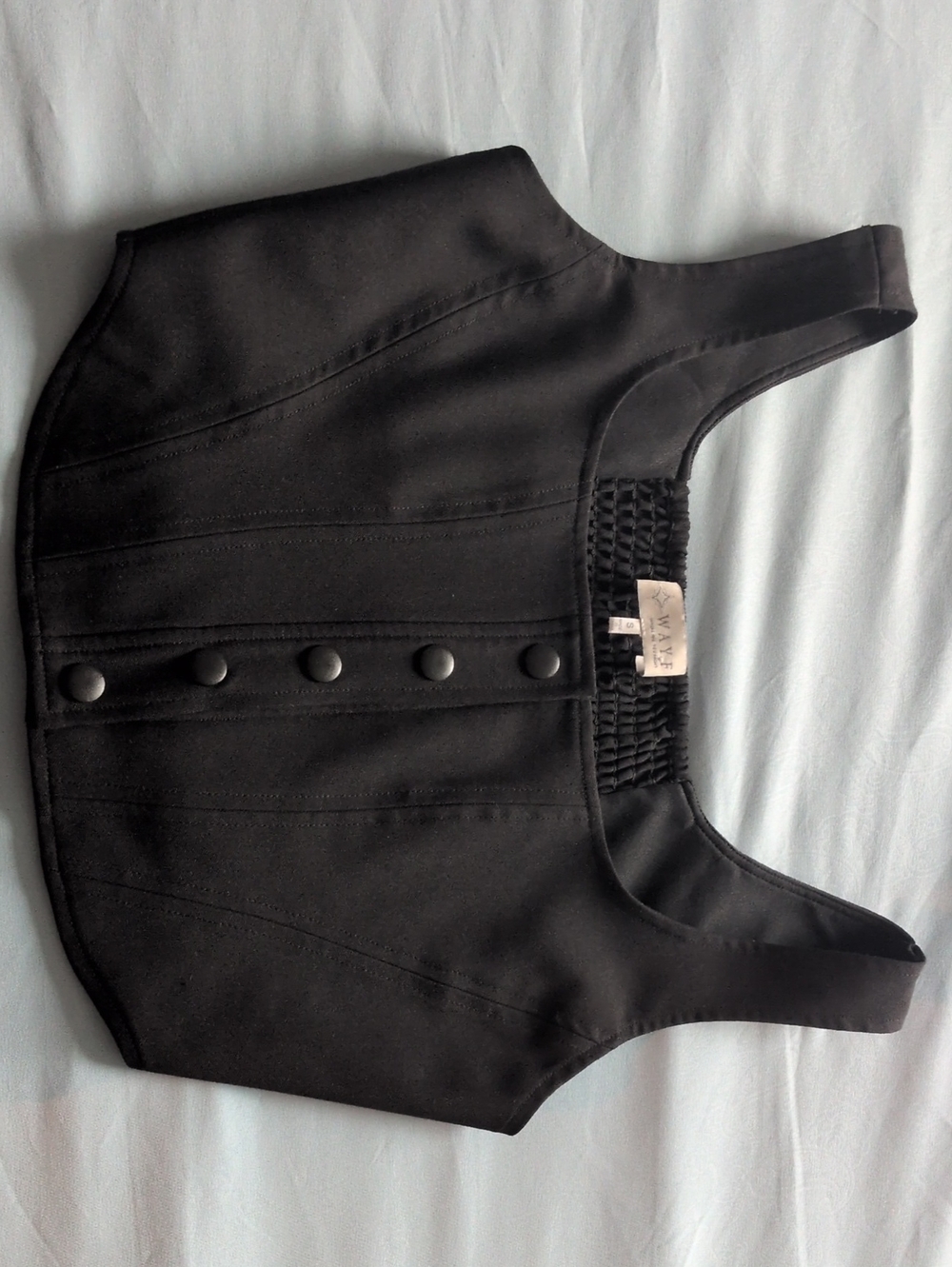 Wayf Black Ribbed Cropped Tank